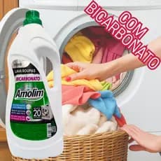Lava Roupas Liquido Com Bicarbonato Ativo 2L Tira Manchas Odores Concentrado Perfumado