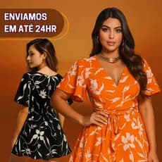 Vestido Feminino Verão Curto Com Manga Curta Estampa Floral Boho Liso Soltinho