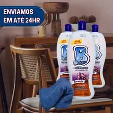 Lustra Móveis Lavanda Brilho Proteção 3 em 1 Barbarex + Pano Microfibra Kit Limpeza Completa