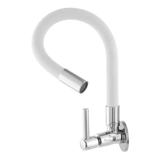 Torneira Cozinha Parede Metal Gourmet Flexivel Color Branco