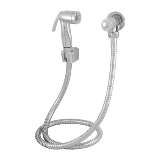 Ducha Higiênica Banheiro Completa Luxo Cromado 1,20cm Chuveirinho Privada