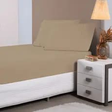 Jogo de Cama Casal 3 Peças 100% Percal 400 Fios Premium Macio