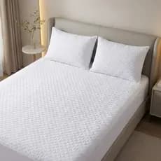 Kit Protetor de Colchão Impermeável  + Par de Protetor de Travesseiro Impermeável Matelado com Zíper