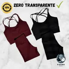 Kit 2 Conjuntos Fitness Feminino Top e Short Suplex | Zero Transparente | Academia e Corrida