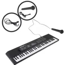 Teclado Eletrônico Órgão Iniciantes/Profissionais 61 Teclas BF-6138 Alta Qualidade com Microfone