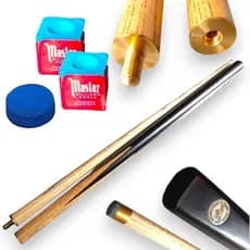 Taco de sinuca bipartido snooker alta qualidade sola 11mm + 2 Giz Master e 1 Sola Brinde