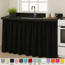 Cortina de Pia Elegante para Cozinha Balcão Tanque 2.80 Metros por 90 cm de Altura