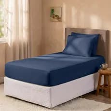 Lençol Avulso Exclusivo com Elástico para Cama de Solteiro Percal 400 Fios Toque Macio