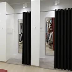 Cortina Provador Premium 1,30x2,00 BLACKOUT / BLECAUT com Ilhós Cromado 100% Privacidade