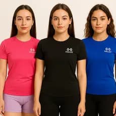 Kit 3 Camiseta academia feminina  Dry Fit | Alta Performance Treino\Corrida\Academia - Halley