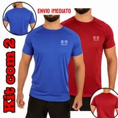 2 Camisa Academia/blusa Dry fit Masculino/Camiseta Esporte Futebol Corrida Caminhada