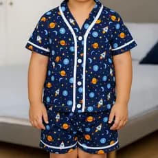 Pijama Americano infantil menino/masculino / Malha leve e confortável Suede - Halley