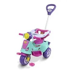 Triciclo Avespa Pink Empurrador Criança Bebê Maral Passeio Pink