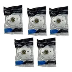 Kit 5 Und Plafon Octogonal Decorativo Soquete Branco E27 Opl Branco