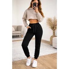 Calça slim básica lisa feminina moletinho