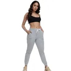 calça feminina slim moletom com bolsos