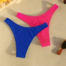 Calcinha de Biquíni com Forro, Sem Transparência e Modelagem Asa Delta