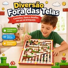 Jogo Labirinto Aventura Game Retrô Magnético Reino Mágico