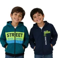 KIT DUAS JAQUETAS INFANTIL COM CAPUZ MENINO | TAMANHOS 10 AO 14
