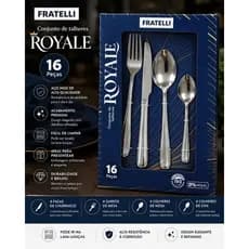 Conjunto Talheres Aco Inox 16 Pecas Jogo Completo Utensilios Mesa Resistente