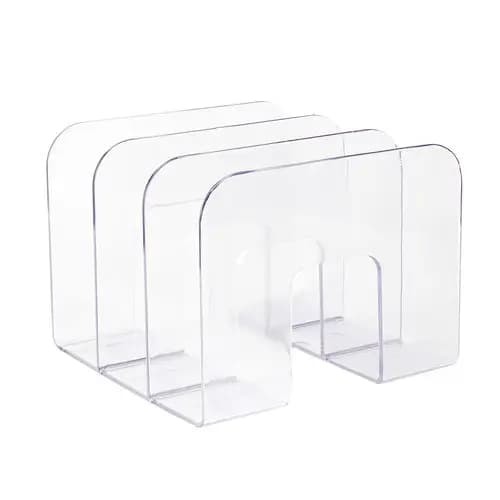 Organizador Livros Transparente 3 Divisoes Resistente Design Funcional