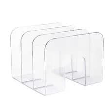 Organizador Livros Transparente 3 Divisoes Resistente Design Funcional