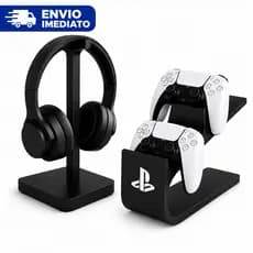 Suporte Controle PS3 PS4 PS5 Headset Gamer Organizador Setup PlayStation