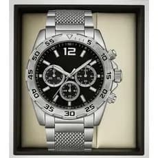 Relógio Masculino Luxo Clássico em Aço Inox + caixa   – Elegante Quartz Premium