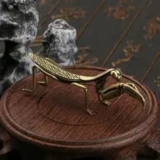 Conjunto de Chá com Anjo da Guarda em Latão, Ornamento de Cobre Micro-Esculpido em 3D com Inseto