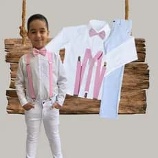 Conjunto Roupa Menino Batizado Diversas Cores Promoção