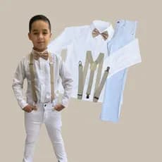 Conjunto Social Menino Branco - Batizado - Casamento