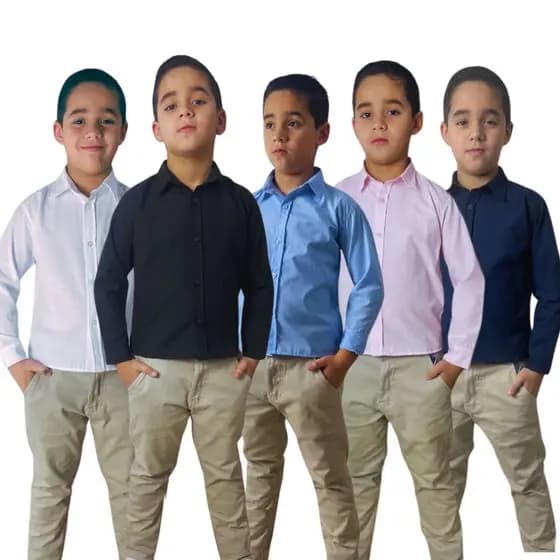 Roupa Conjunto Social Camisa Manga Longa e Calça para Pajem, Casamento e festas