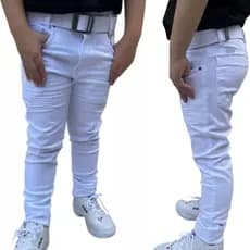 Calça Branca Infantil Menino Bebê Sarja Masculino