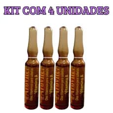 Kit 4 Ampolas Vitamina A 5ml - Arovitel Ampola de Vidro