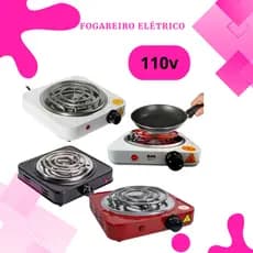 Fogão Fogareiro Elétrico 4 Cores 1000 Watts Cooktop 1Boca Qualquer Panela Portátil Casa Camping 110V
