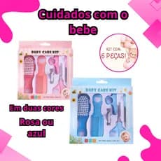 Conjunto 6 Peças Cuidados com Bebes Higiene Infantil Recém Nascidos