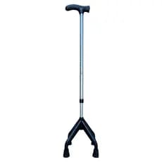 Bengala 4 Pontas Quadripé Ortopédica Ajustável 62-92cm Até 130kg Antiderrapante Idoso