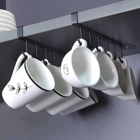Gancho organizador de cozinha para casa, rack de armazenamento sem pregos de cozinha, para pendurar, ferro forjado
