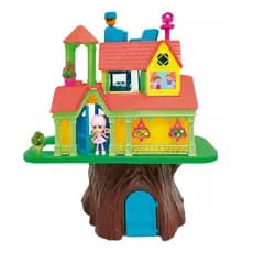Brinquedo Casa na Árvore Infantil Casinha de Boneca com Acessórios e Bonecas