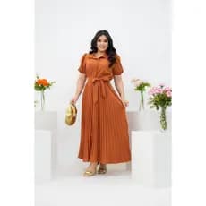 Vestido Paola Longo Forrado Fluído Plissado Elegante Moderno Cristã