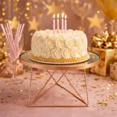 BOLEIRA 24CM DOCEIRA FERRO ESPELHADA SUPORTE BOLO DOCES DECORAÇÃO DE FESTAS ANIVERSARIO CASAMENTO