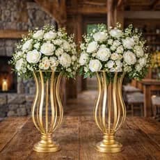 VASOS FERRO CHAPINHA DE 45CM LUXO DECORAÇÃO FESTAS CASAMENTO EVENTOS