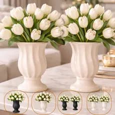 VASOS TAÇA TORCIDO CAMPESTRE CERÂMICA DECORAÇÃO FESTAS ANIVERSÁRIOS CASAMENTOS FLOR ARTIFICIAL