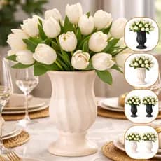 VASO TORCIDO TAÇA CAMPESTRE CERÂMICA DECORAÇÃO FESTAS ANIVERSÁRIOS CASAMENTOS FLOR ARTIFICIAL