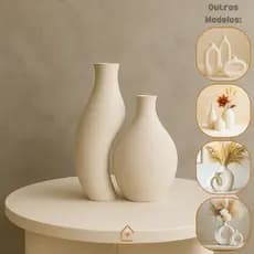 Vasos Decorativos em Cerâmica Fosca Minimalista 7 Modelos Modernos Sala de Estar e Mesa de Centro