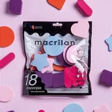Kit Esponjas de Maquiagem  Com 18 Unidades EP14 Macrilan