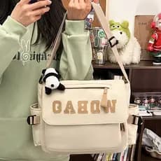 Bolsa feminina transversal  bolsa de ombro lona  grande capacidade de crossbody casual com zíper black friday
