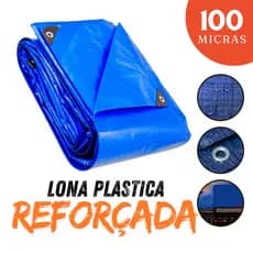 Lona Plastica 6X5 Resistente Impermeavel P/ Piscina Carreteiro Camping Construção Agricultura Carreta 75G Com Ilhós