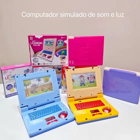 Notebook De Brinquedo Laptop Infantil Musical Com Luz Educativo Presentes para crianças