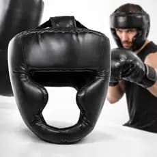Capacete Boxe Muay Thai Iniciante Ajustável Luta Karate Almofadado Aparador De Golpes